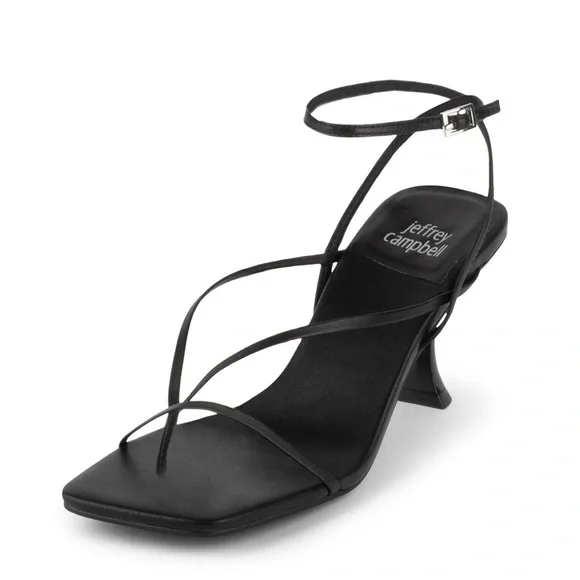 Jeffrey Campbell black strappy Fluxx kitten heels - Picture 9 of 11